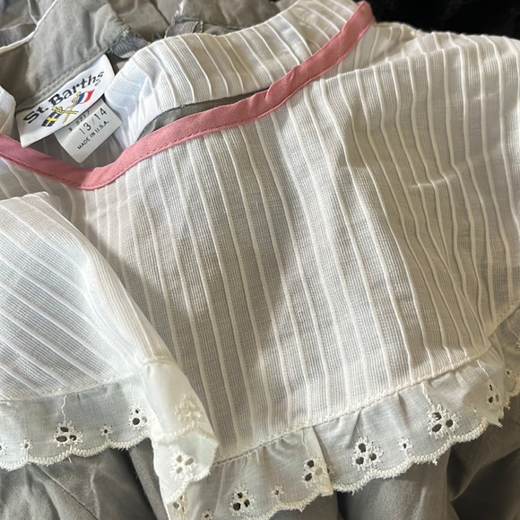 Vintage sailor Victorian style dress 13 14 tie back puff shoulder additional hem - Picture 11 of 11